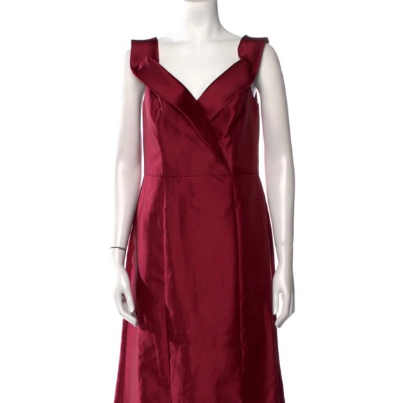 ALFRED SUNG Deep Red Maxi Dress - Picture 1 of 8